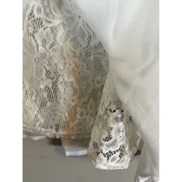 Torrid Top Women 4X White Feminine Lace Pullover Chiffon Minimalist Ballerina - Picture 7 of 16
